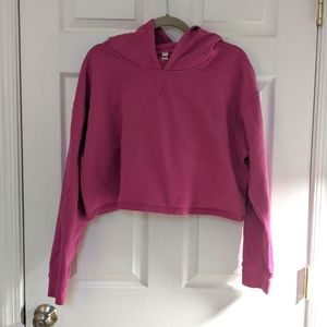 Hot Pink Lululemon Cropped Hoodie